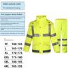 Reflective Full-Body Outdoor Fluorescent Raincoat for Traffic Duty and Sanitation, Heavy-Duty Raincoat Set with Separate Rain Pants