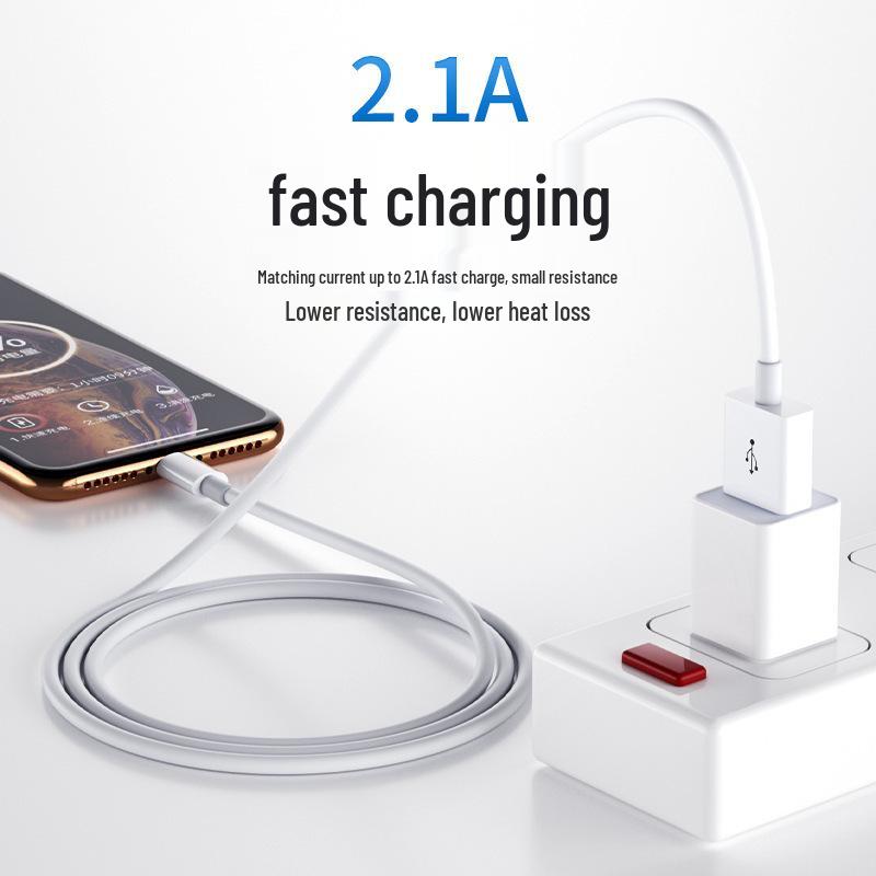Совместимый кабель для быстрой зарядки Apple iPhone для 14, 13 Pro, 7 Plus, 8 и iPad