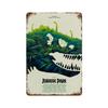 Jurassic Park Dinosaur Science Fiction Movie Sign Decor Metal Plate Poster Vintage Tin Sign Garage Man Cave Plaque Decoration