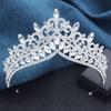 Элегантные барочные свадебные тиары-короны для женщин, повязки на голову для невесты, диадемы королевы-принцессы, свадебные украшения для волос, аксессуары