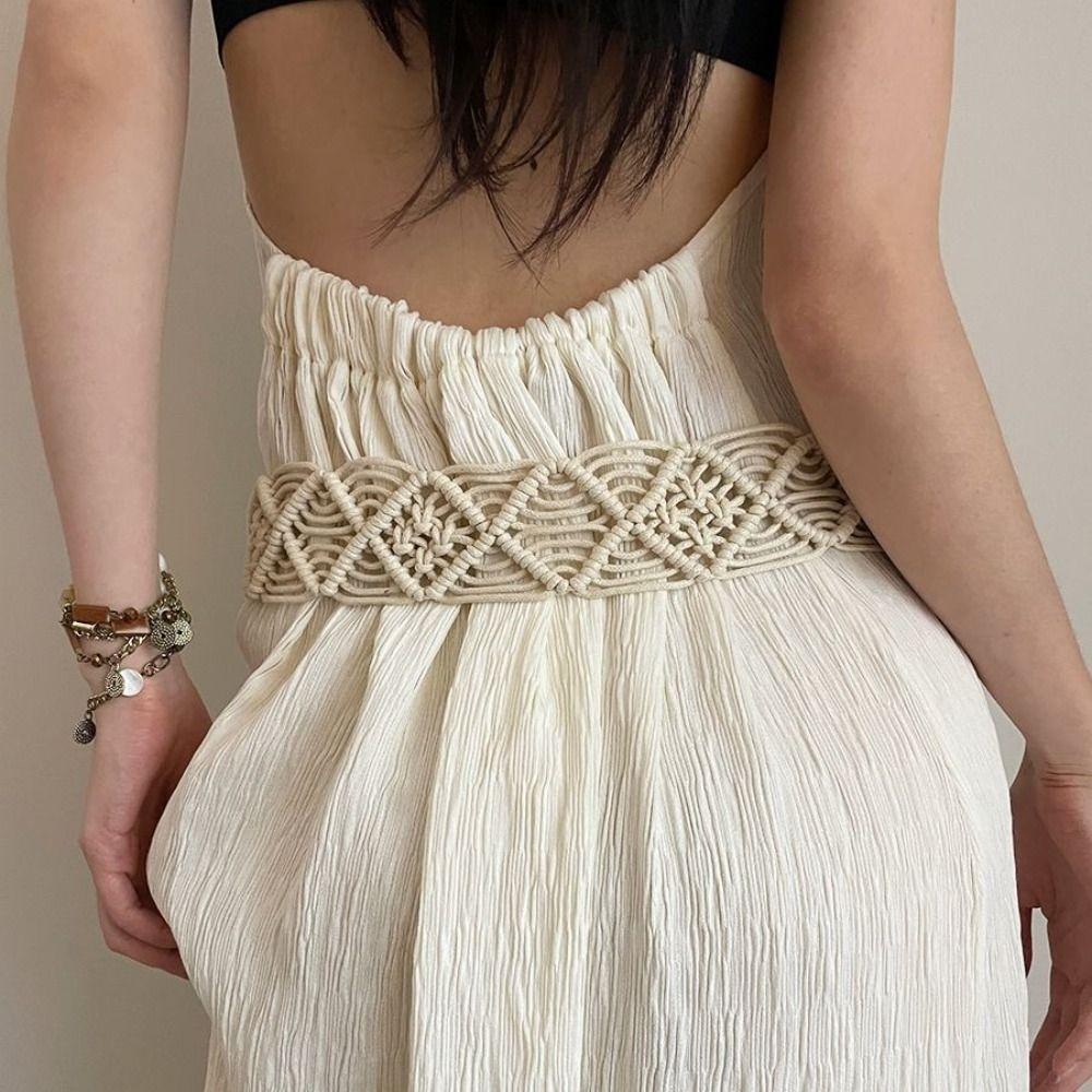 Waistband Ethnic Style Belt Hollow Tassel Waist Chain Simple Bohemian Belt Dress Decoration