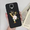 Чехол для Xiaomi Redmi Note 9 Pro Цветы Буквы Силиконовый Мягкий ТПУ Задняя Крышка Для Xiomi Redmi Note9 Pro 6.67'' M2003J6B2G Чехол