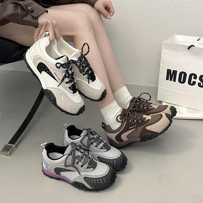 2025 summer new fashion casual shoes women's platform heightening sports shoes ins versatile breathable mesh Forrest Gump shoes