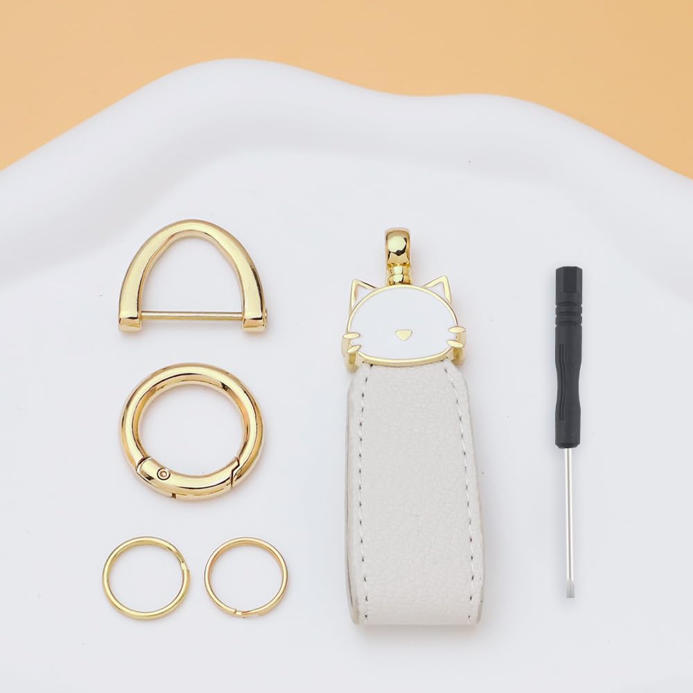 Брелок Catland, Кот, Автомобиль, Мотоцикл, Зажим для ключей, Брелок, Стильный, Кольцо для ключей, Защита от потери, Милый кот (1, Золото)