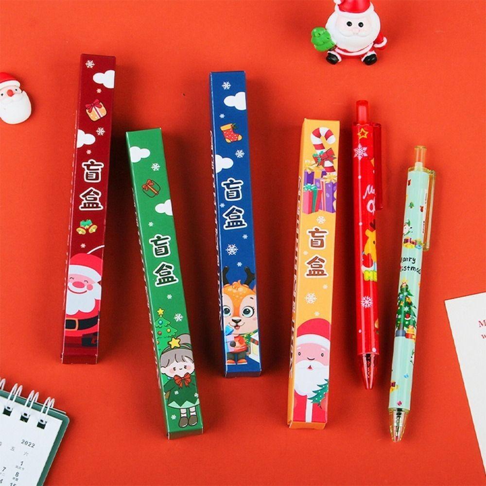 Quick Drying Christmas Blind Box Writing Supplies Cartoon Signature Pen Christmas Gifts