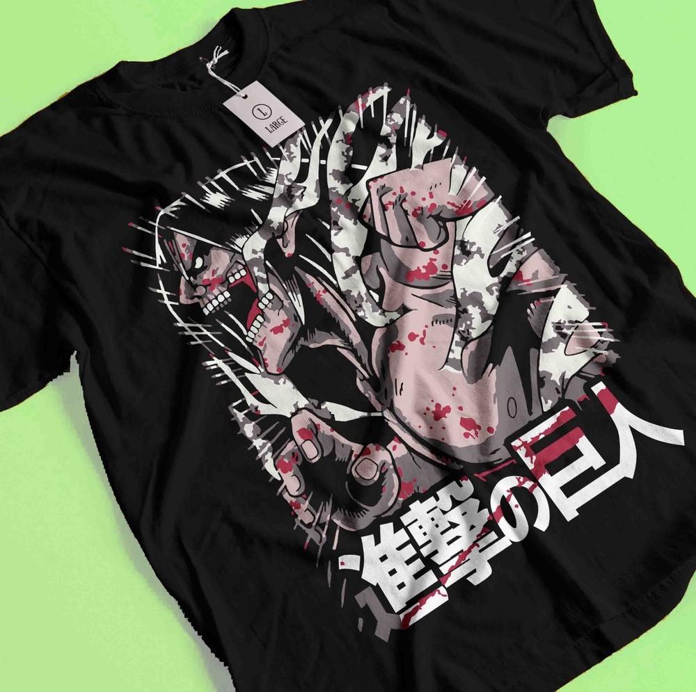 Attack On Titan Shirt Eren Mikasa Tshirt Levi T-Shirt AOT Erwin Hange Armin Tee