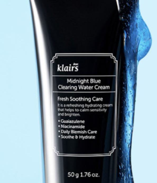 Klairs Midnight Blue Успокаивающий увлажняющий крем-вода 20 г Ежедневный увлажняющий крем K-Beauty