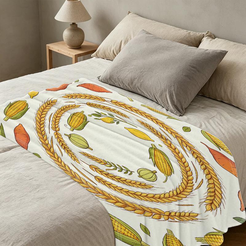 Flannel Blanket Non-Pilling, Soft & Skin-Friendly Farmhouse Cozy Throw, All Season Warm Blanket for Postpartum, Home Decor & Daily Use