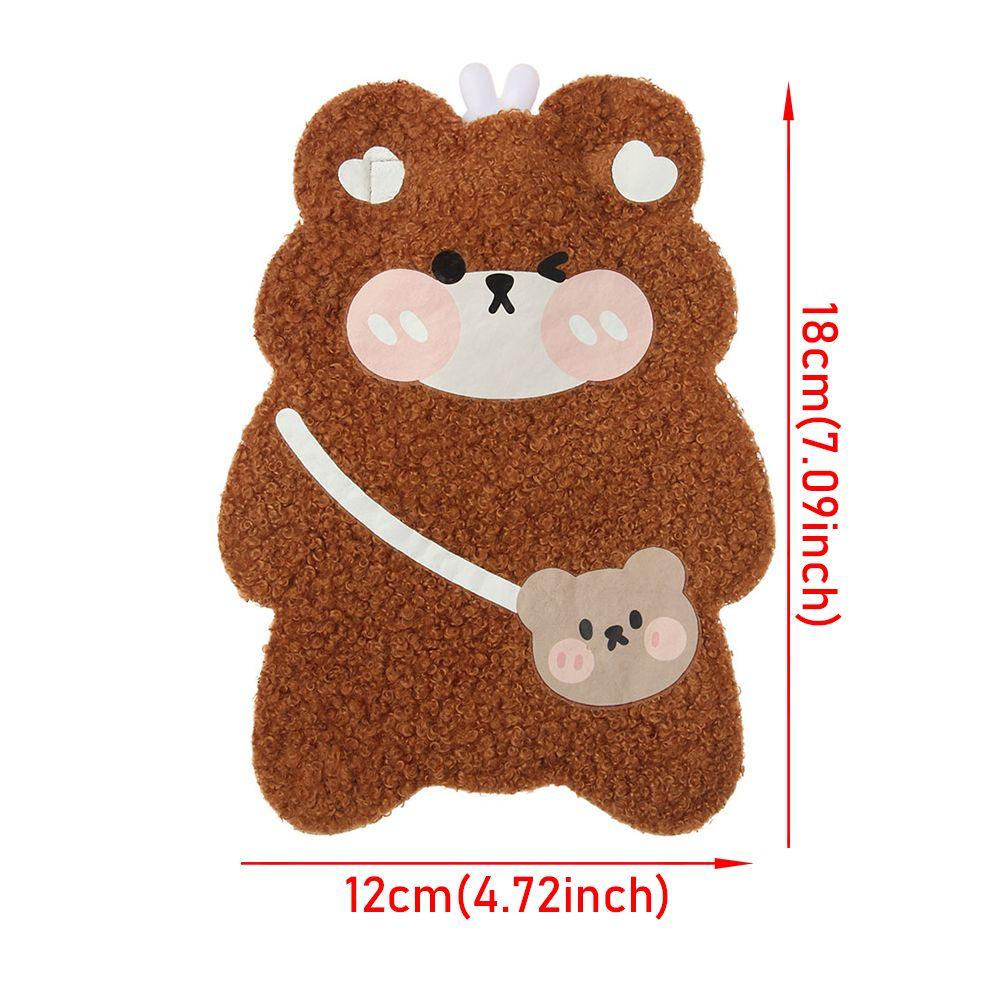 Keep Warm Cartoon Plush Portable Hot Water Bottle Hand Warmer Water Injection Relaxing