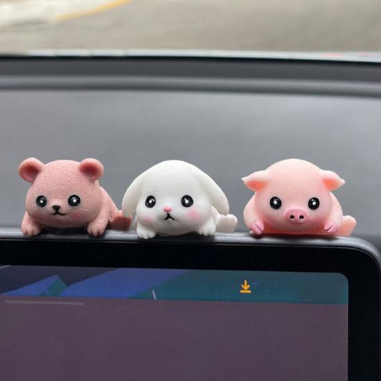 Миниатюрное украшение в виде животного из смолы, лежащая фигурка животного, коллекционное украшение в виде медведя панды коалы