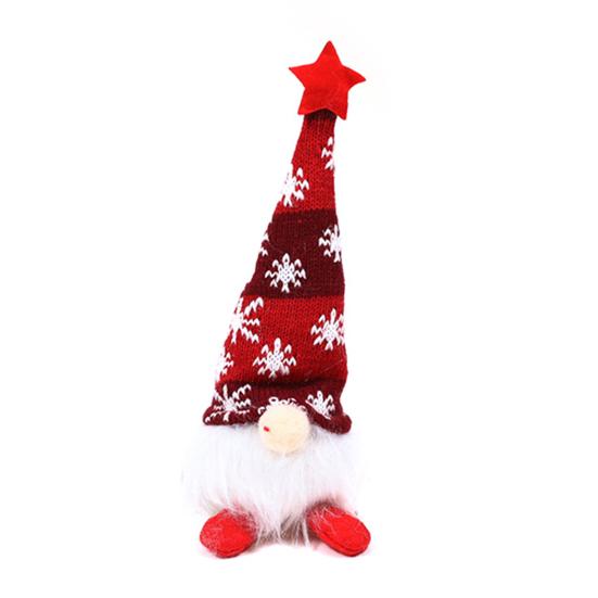 Рождественский кулон-гном с теплыми белыми светодиодными огнями, длинной бородой, рождественский гном, украшение для дома, настольное