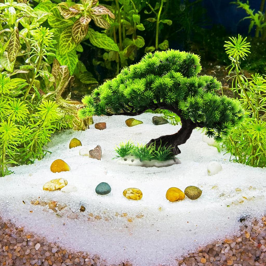 Aquarium Artificial Plastic Plants Decoration Easy and Quick Solution for Fish Tank Landscaping for Glass Containers Aquariums