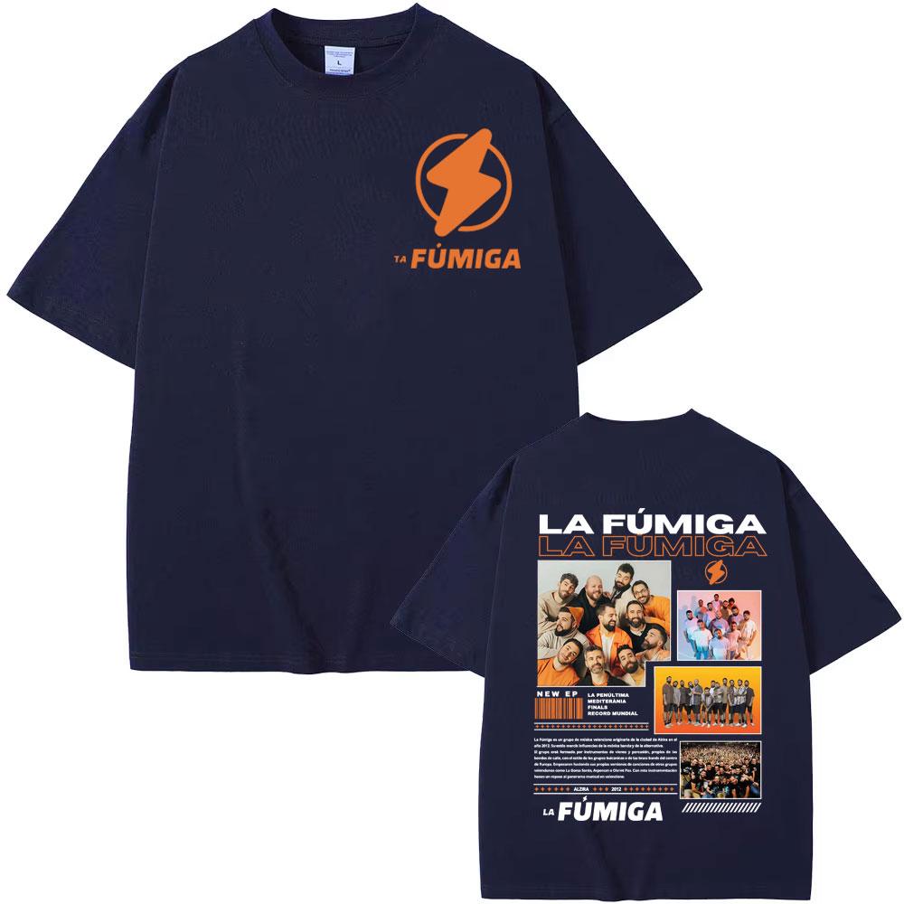 Band La Fumiga Album 2025 Tour Graphic T Shirt Unisex Unisex Vintage Hip Hop Classic Tshirts Short Sleeve Cotton Tshirt Streetwear