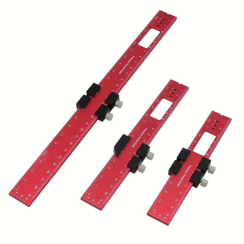 Деревообработка Прецизионная карманная линейка Алюминиевая раздвижная линейка Дюймовая и метрическая Т-образная линейка Квадратный разметочный инструмент со стопором