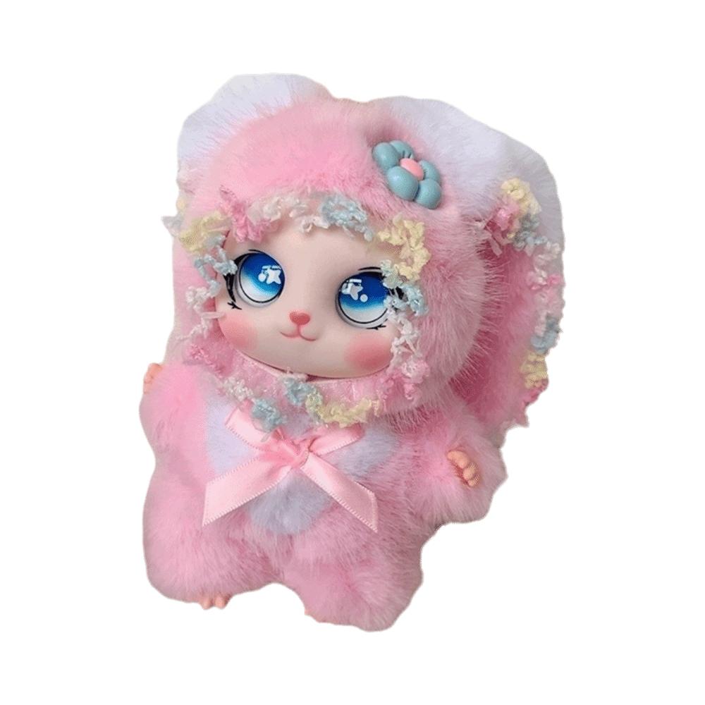 Big Ear Rabbit Plush Keychain Bag Hanging Car Key Ring Sweet Fairy Style Bag Charms Christmas Gift