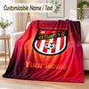 Custom Text Flannel Blanket Southampton FC Print Warm Cozy Blanket Home Sofa Bedding