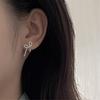 Серьги-гвоздики для пирсинга из стерлингового серебра 925 пробы с цирконием и бантом для женщин и девочек, украшения на свадьбу и день рождения Pendientes Eh1653