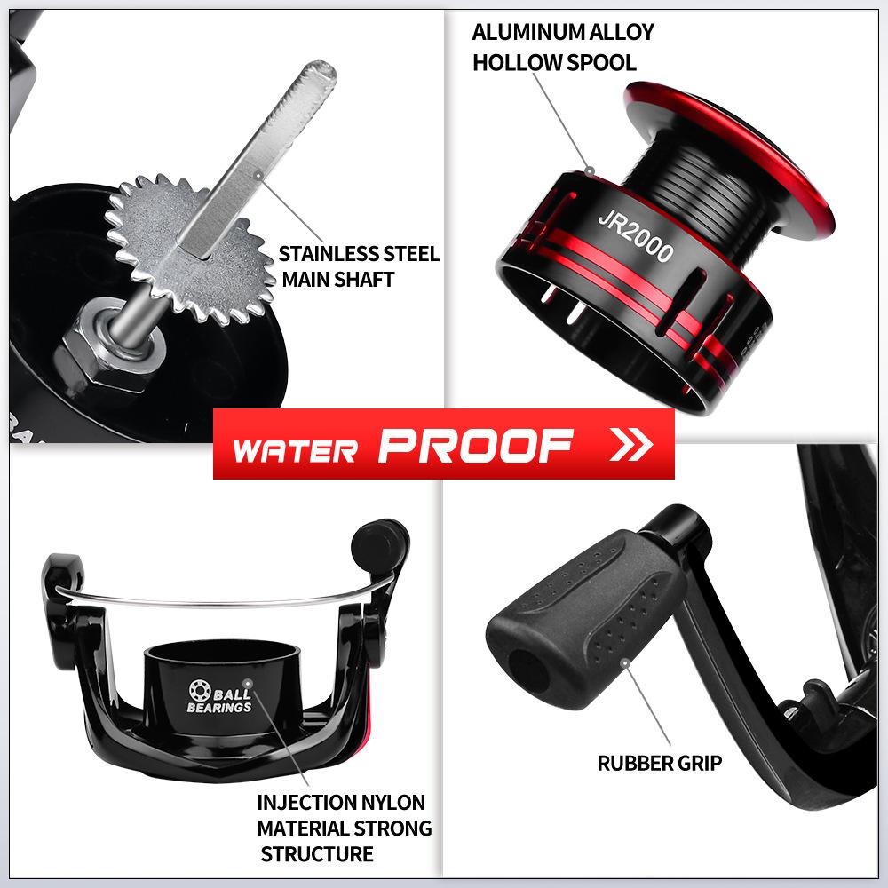 Сверхлегкая катушка для спиннинга 2000 5.2:Катушка с 1 передаточным числом. Металлическая спиннинговая катушка 1BB, универсальная для морской и пресной воды. Максимальное тяговое усилие 5 кг.