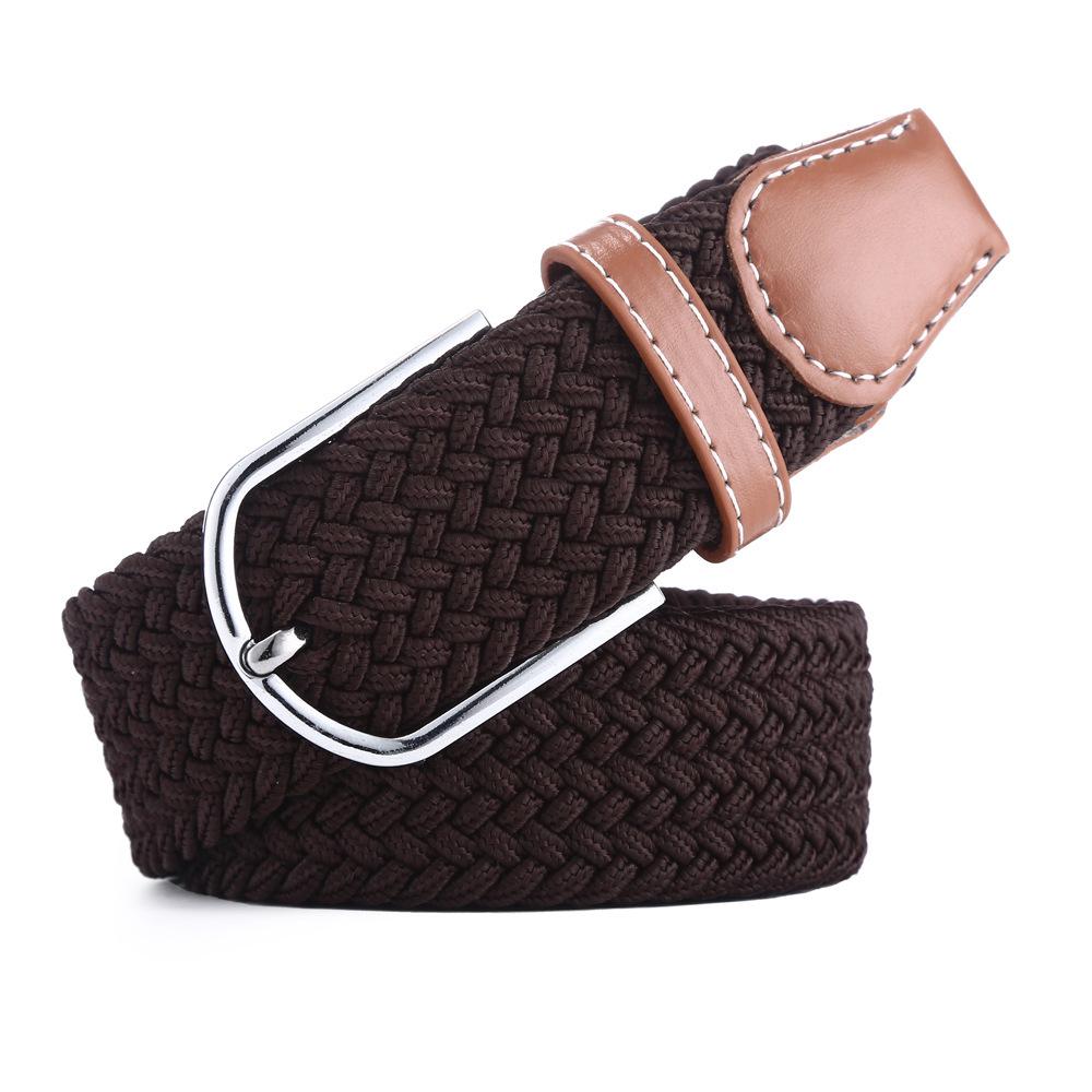 "Trendy Men's & Women's Braided Belts - Elastic Pin Buckle, Korean Style Casual Canvas"