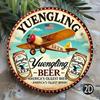 Винтажная металлическая жестяная табличка 8x8 дюймов Yuengling Beer Настенный декор Паб Мужская берлога Искусство