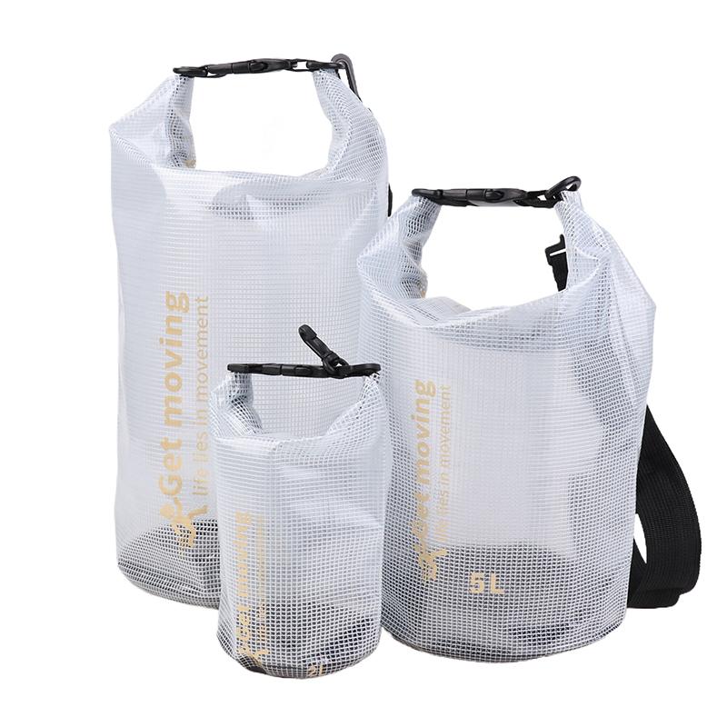2 л/5 л/10 л ПВХ Водонепроницаемый Сухой Мешок Рюкзак Сетчатый Мешок Портативный Спорт на Открытом Воздухе Плавание Сумка для Хранения Рюкзак Рафтинг Каякинг Кемпинг