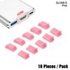 10pcs/Set Soft Silicone Anti Dust Plug Universal Dustproof USB Female Jack Port HDMI-Compatible Interface Cover For Laptop PC