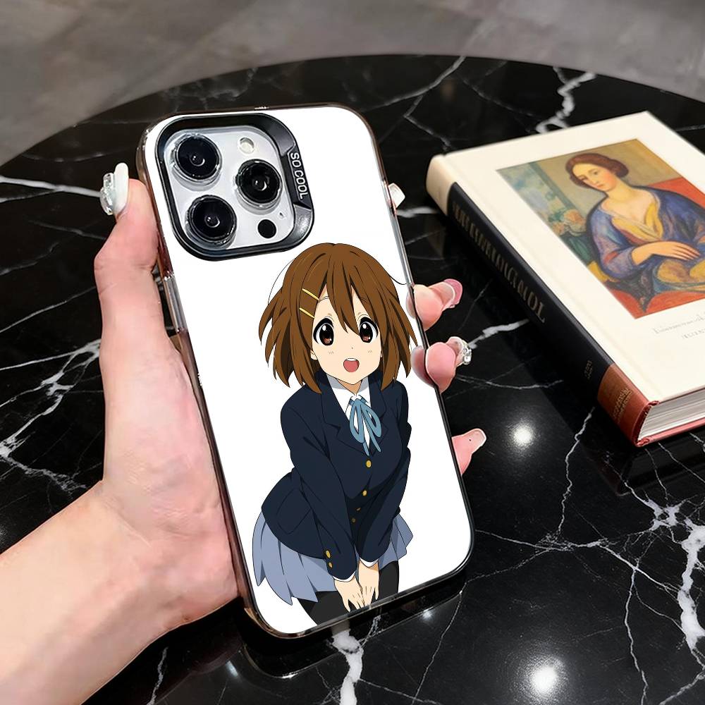 K-K-ON Музыка Y-Юи H-Хирасава-yh Чехол для телефона для iPhone 17,16,15,14,13,12,11 Plus,Pro Max,XS,Разноцветный Серебристый Черный Чехол