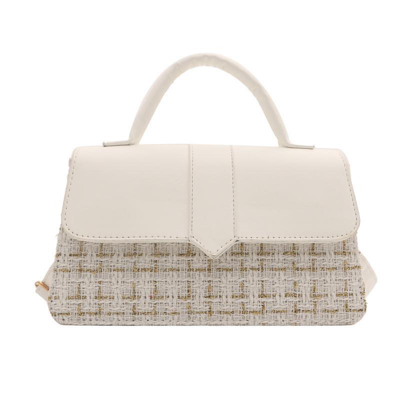 Chic Urban Minimalist Women's Small Square Handbag Woven Design For Everyday Use