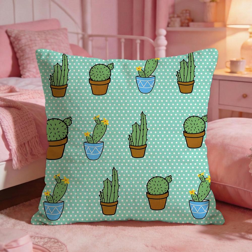 PlantcactusS Cushion Cover Premium Comfort Reversible Pillow Cove Two in One Design for Any Room  Car Interior