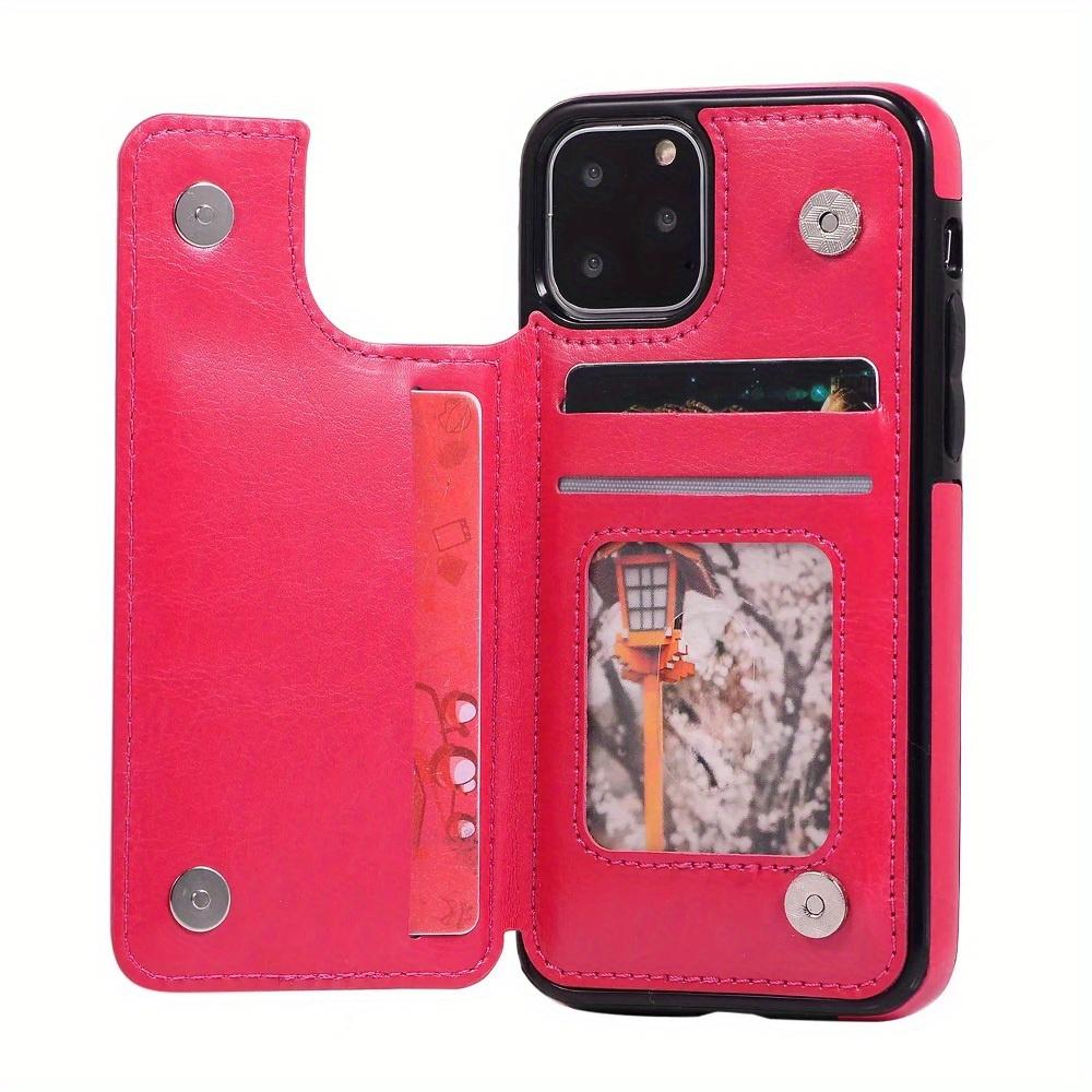 Кожаный чехол-кошелек для IPhone 14/13/12/11/Pro Max/Mini/XR/X/XS Max/8/7/6S/6 Plus/SE2/SE3/2022/2020 - держатель для карт и откидная задняя крышка
