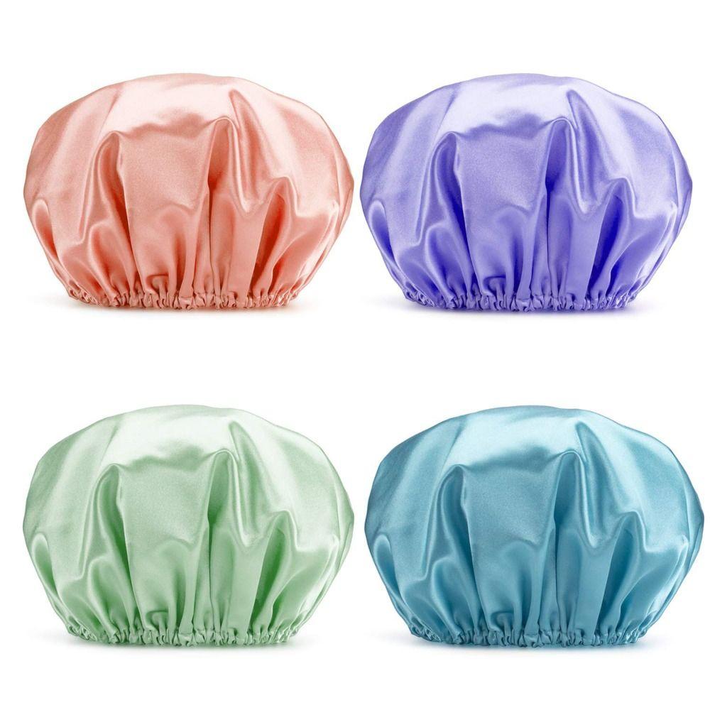 Reusable Bath Hair Cap Thickened Double Drying Hair Cap New Waterproof Shower Caps  for Women
