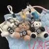 Sunglasses Plush Bear Pendant Sweater Car Key Ring New Stuffed Toys Bag Pendant  Gifts