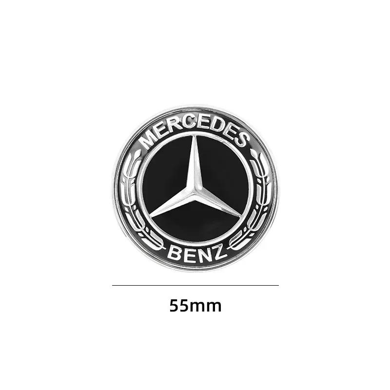 WXAKF1 2025 New For AMG Car For Mercedes benz AMG 1Pcs 3D Car Flat Hood Emblem Front ABS Badge Logo For Mercedes Benz AMG W212 W213 W20