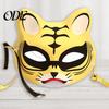Vivid Appearance Half Head Masque Breathable Detailed Halloween Supplies Japanese Style Tiger for Cosplay Festive