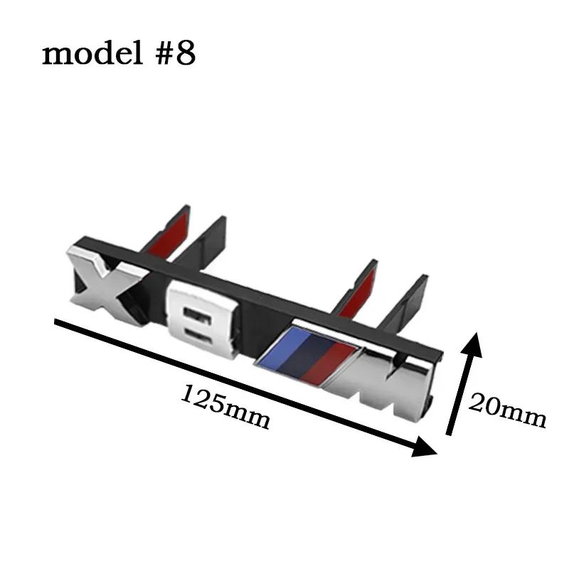 -BMW M Logo 3D Front Grille Badge Emblem For X1 X2 X3 X4 X5 X6 X7 X8 E84 E83 F39 F10 F30 G11 G07 G80 G60 E60 E46 Car Accessories