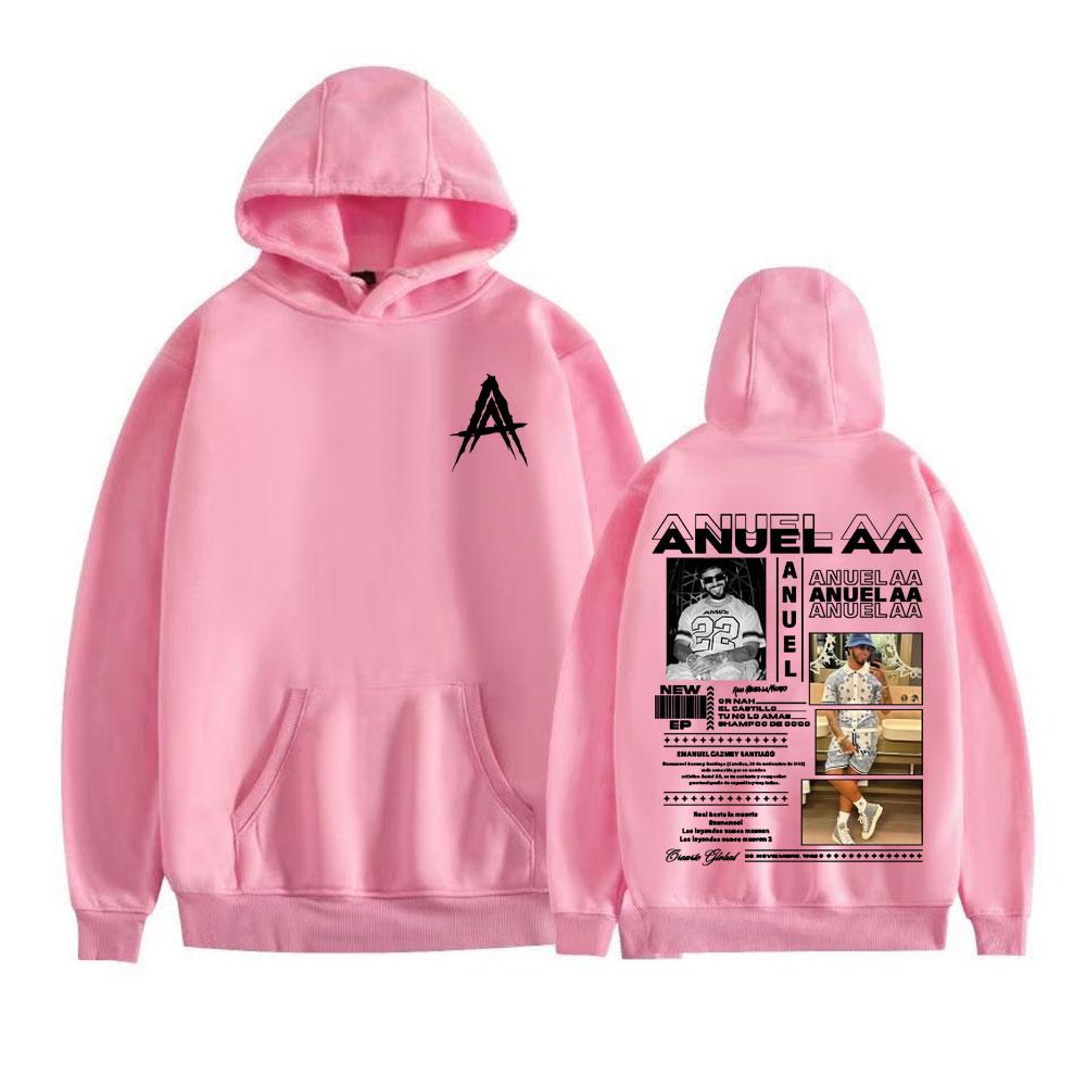 Худи свитшоты свитшоты с капюшоном для мужчин и женщин Rapper Anuel AA Real Hasta La Muerte World Tour Мода Хип-Хоп Поп-музыка Флис Повседневные Пуловеры