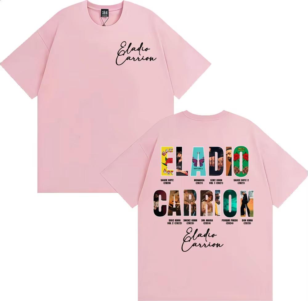 Rapper Eladio Carrion Album Cover 2026 Tour T Shirt Men Women Vintage 90s Hip Hop Street Tshirts Casual Tshirt
