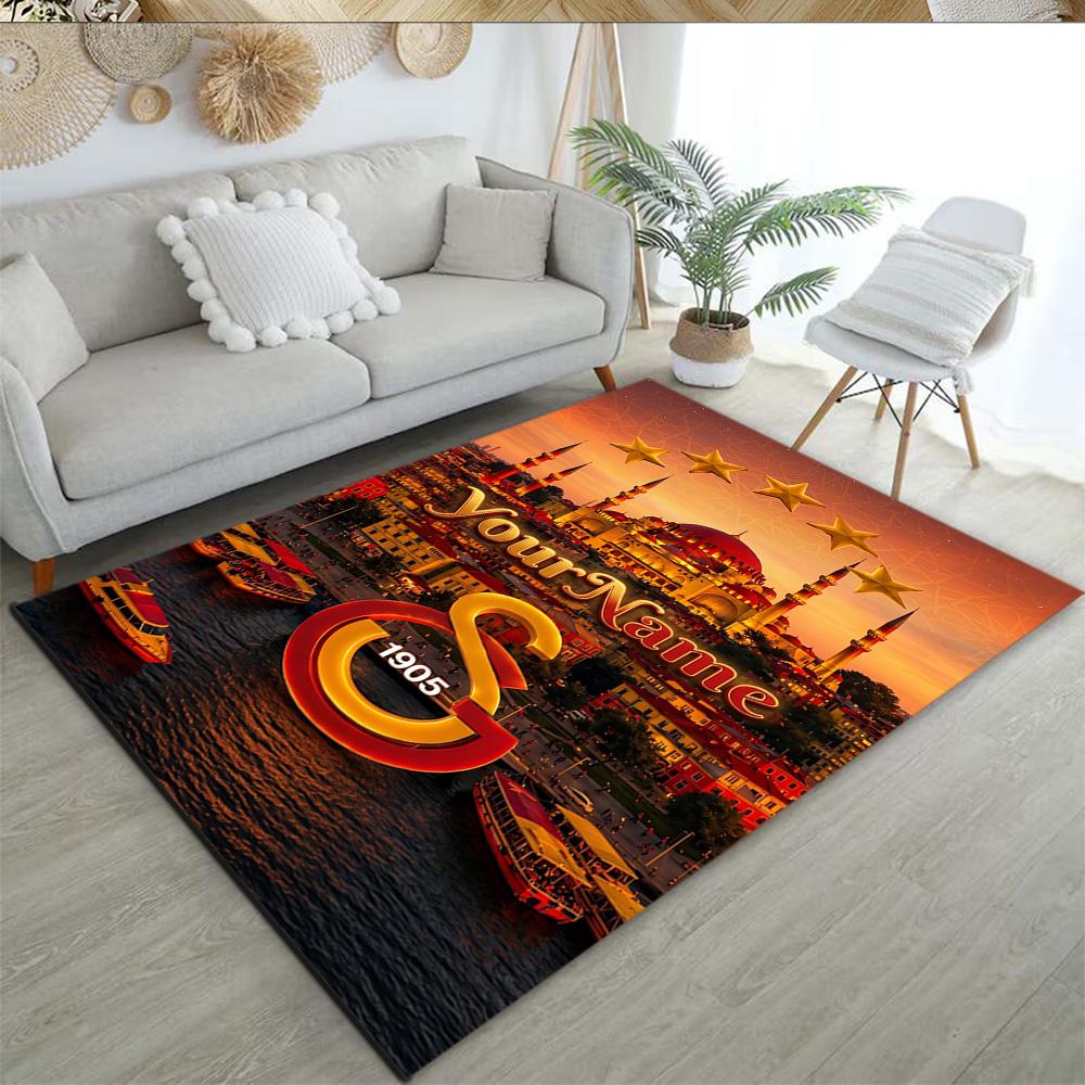 Galatasaray Personalized Text Floor Mat Suitable For Outdoor Game Room Entryway Balcony Antislip Carpet Anime Office Decor Birthdaychristmas Gift