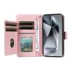 For Samsung Galaxy S25 Ultra Case with Multi-Card Holder and Strap PU Leather Phone Cover Stand