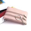 Macaron-Colored Korean-Style Women's Key Pouch Mini Solid-Color Compact Multi-Layer Card & Coins Bag For Moms