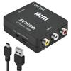 AV To HDMI Converter with RCA To HDMI AV2HDMI USB Converts Composite To Audio Transfer Compatible with Super VCR and DVDs L'QECTED Converter, Cable,