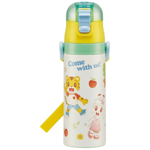 Skater Shimajiro 23 Stainless Steel Water Bottle, 470ml, for Children, Sports Bottle, SDC4-A
