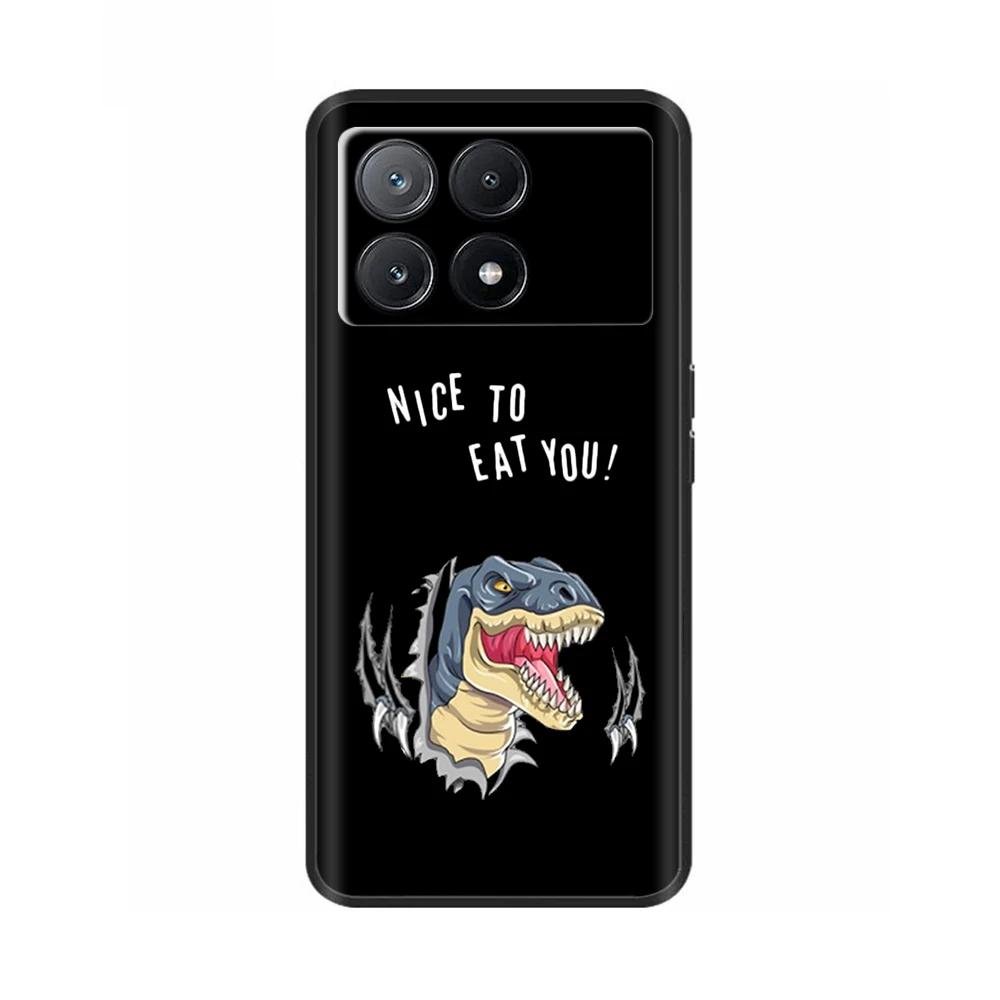Чехол для телефона Poco X6 Pro Задняя крышка для Poco X6 Neo Pocox6 Pro 5G Мягкий черный силиконовый бампер Ударопрочный защитный корпус Чехлы