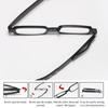with Leather Case Mini Pocket Pen Clip Readers Portable Reading Glasses Anti Blue Light Folding