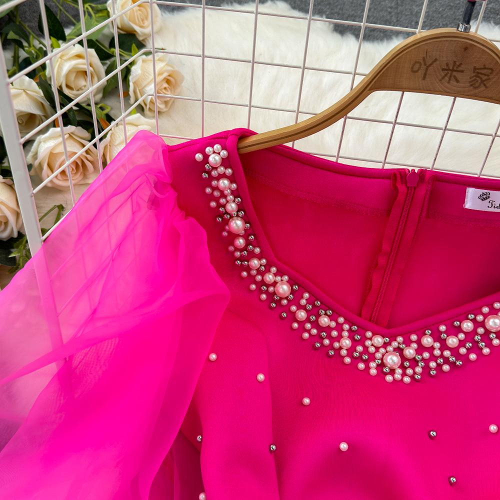 Элегантное женское платье, модное, с длинными рукавами, квадратным вырезом, запахнутой талией, оборками по краю, разрезом, запахнутым на бедрах, платье