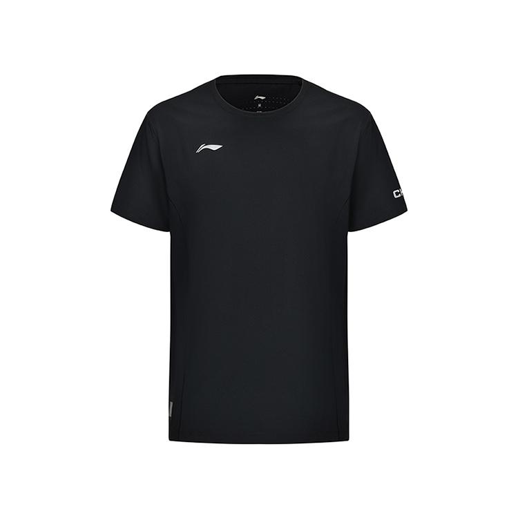 Футболки Li Ning Унисекс Черные С Круглым Вырезом Средние AHSU291-1