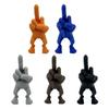 2Pcs/Set Middle Finger Figure Statue Desktop Flip-off Hand Figurine with Legs Rebellious