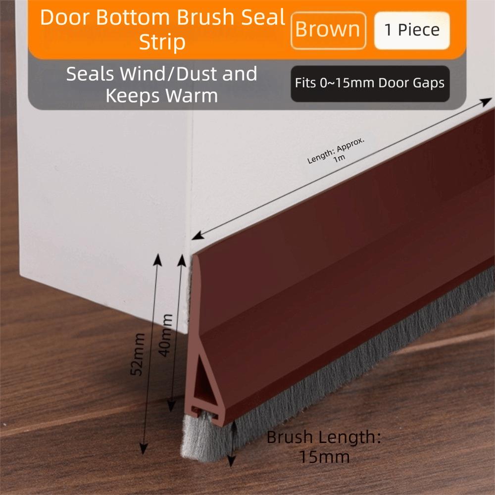 Self Adhesive Door Draft Stopper PVC Door Sealing Strip Professional Brush Door Seal  Bedroom