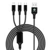 Автомобильная эмблема 3в1 Кабель для быстрой зарядки Type C Lightning Micro USB для Skoda SCALA Superb Octavia 2 3 A4 A5 Fabia Kamiq Kapoq Kodiaq Rapid