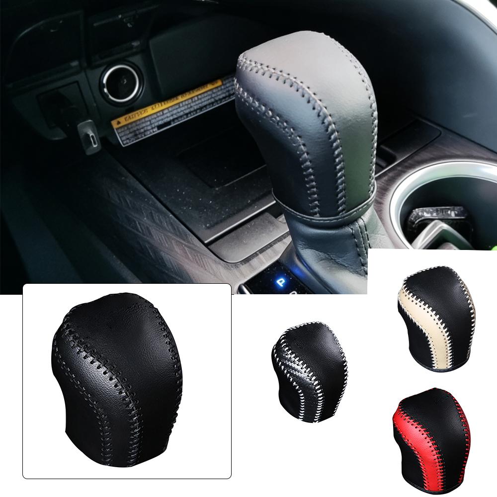 Leather AT Gear Shift Knob Head Cover Interior Trim for Toyota Camry 70 Corolla 2019 2020 2021 Car Accessories